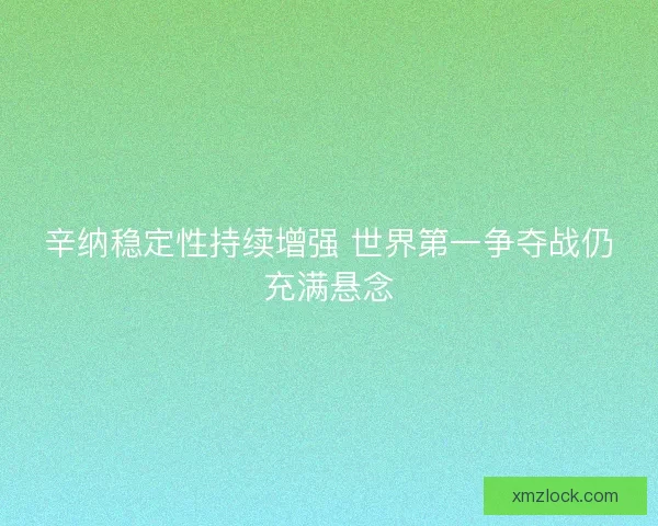 辛纳稳定性持续增强 世界第一争夺战仍充满悬念